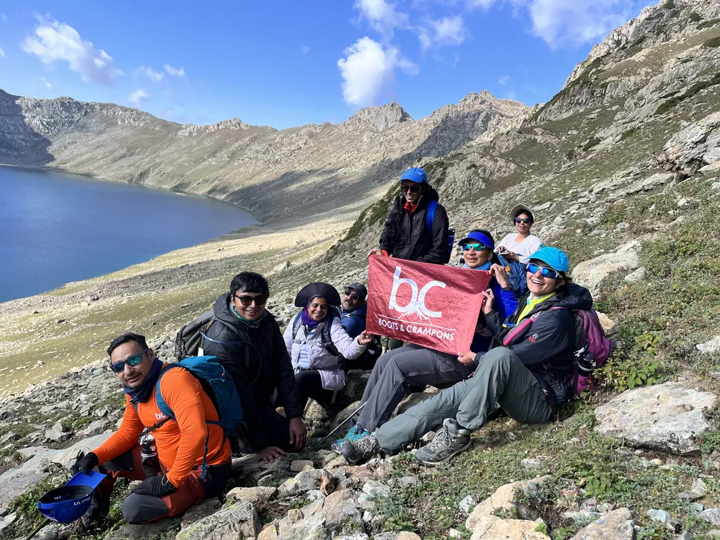 Boots & Crampons at Tarsar lake